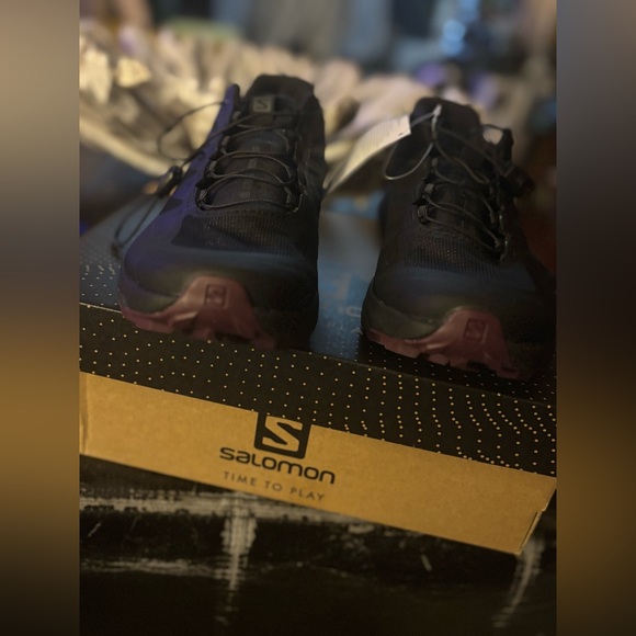 Salomon Shoes - Salomon Trail Running  Sense Pro 3 W Shoes in Black and Purple